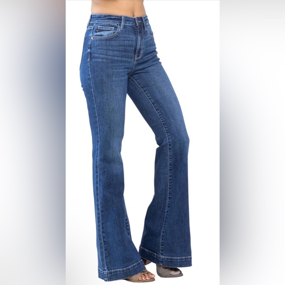 Judy Blue High Rise Flare Jeans size 9 - Picture 3 of 6